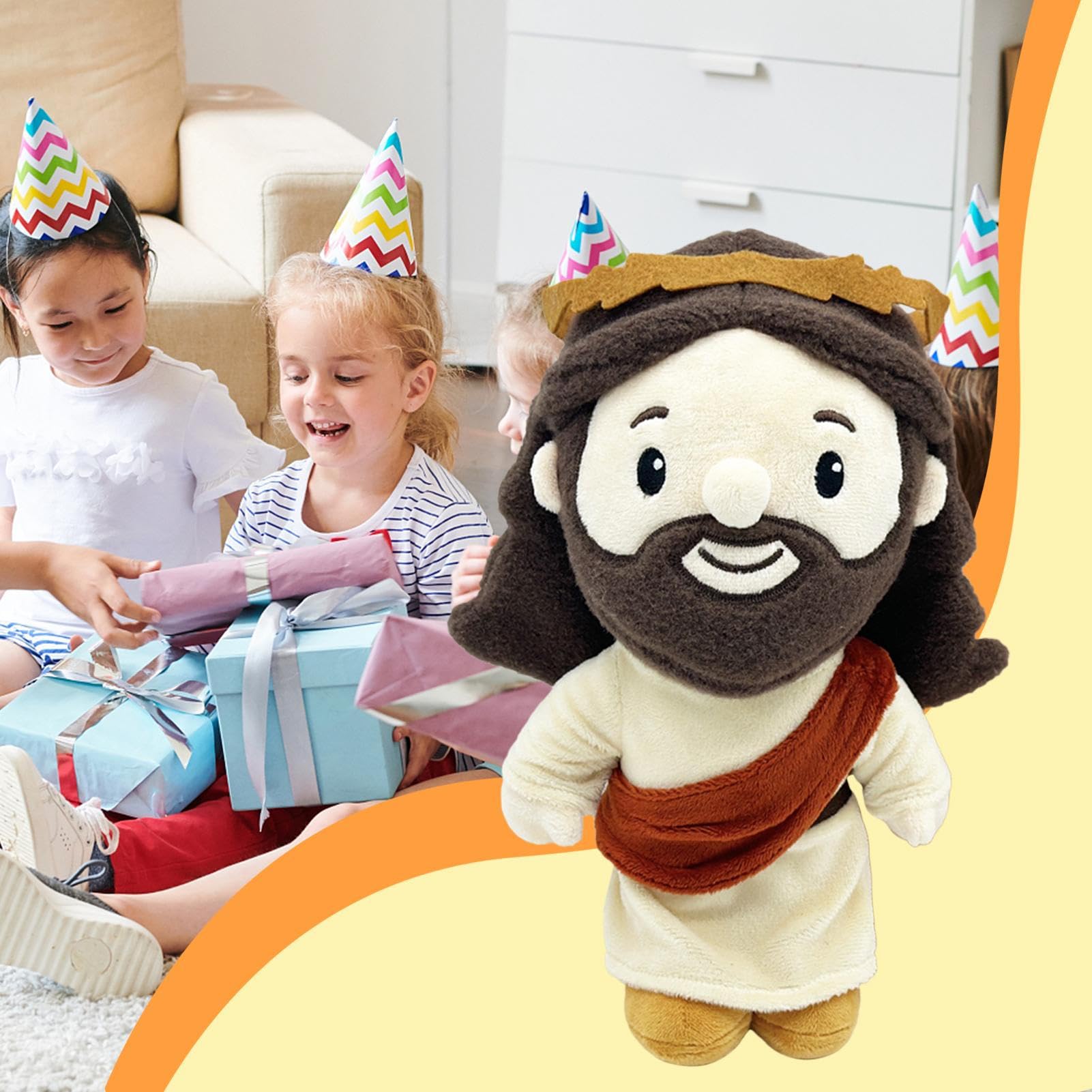 SVCEQZE Jesus Peluche Bambola, 28 cm, peluche religioso Gesù, bambola di peluche con Gesù, peluche di Gesù, gioiello morbido, decorazione da collezione per amici, famiglia, ragazze