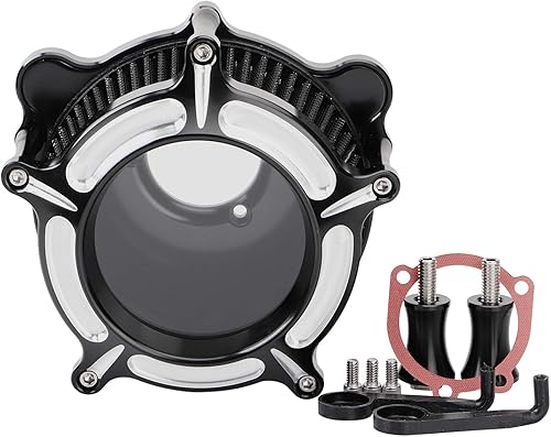 Miniatura 26 de Sistema de filtro de admisión de filtro de aire CNC cromado para Harley Touring Road King Electra Glide Street Glide & Trike 2008-2016