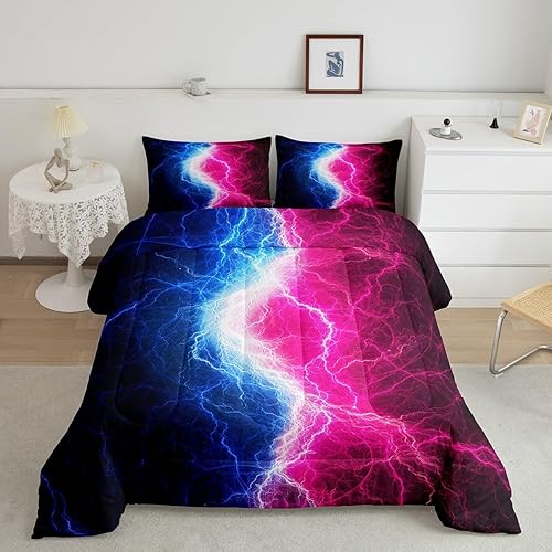 Miniatura 30 de Juego de edredón geométrico, color gris y blanco, diseño de rayas de arte abstracto, tamaño individual, para niños y niñas, edredón retro Multi