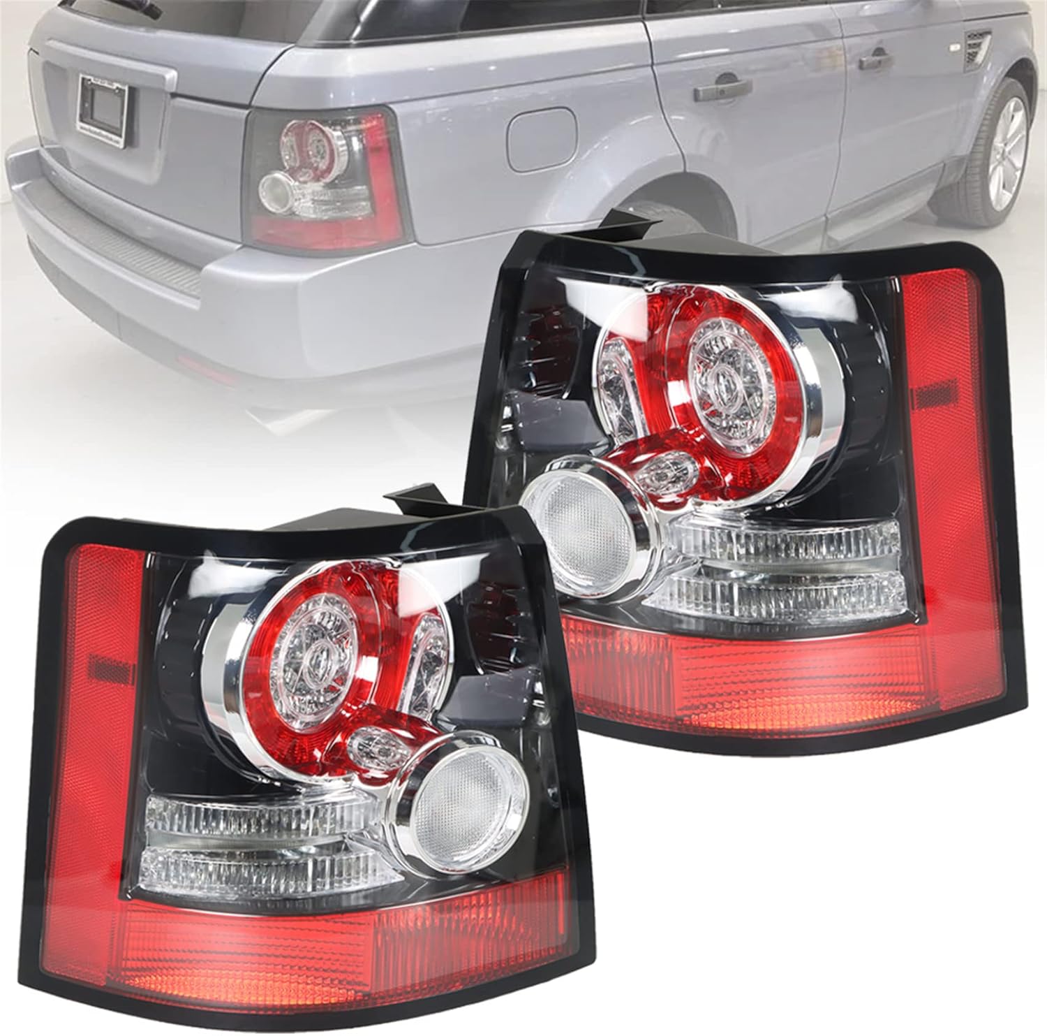 labwork LH and RH Tail Lights Replacement for Range Rover Sport 2005-2013 Tail Lamps Driver and Passenger Side