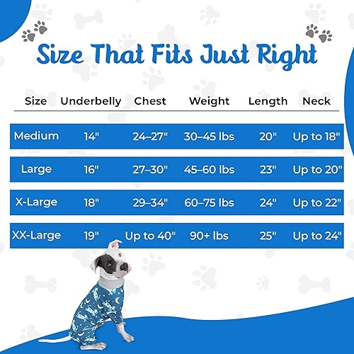 Miniatura 5 de Tooth & Honey Pit Bull - Pijama para perro con estampado de vaca, luna y estrella, con cobertura completa, pijama ligera para perros grandes