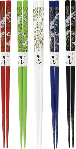 Happy Sales Palillos de bambú regalo set grúa diseño (grúa multicolor)