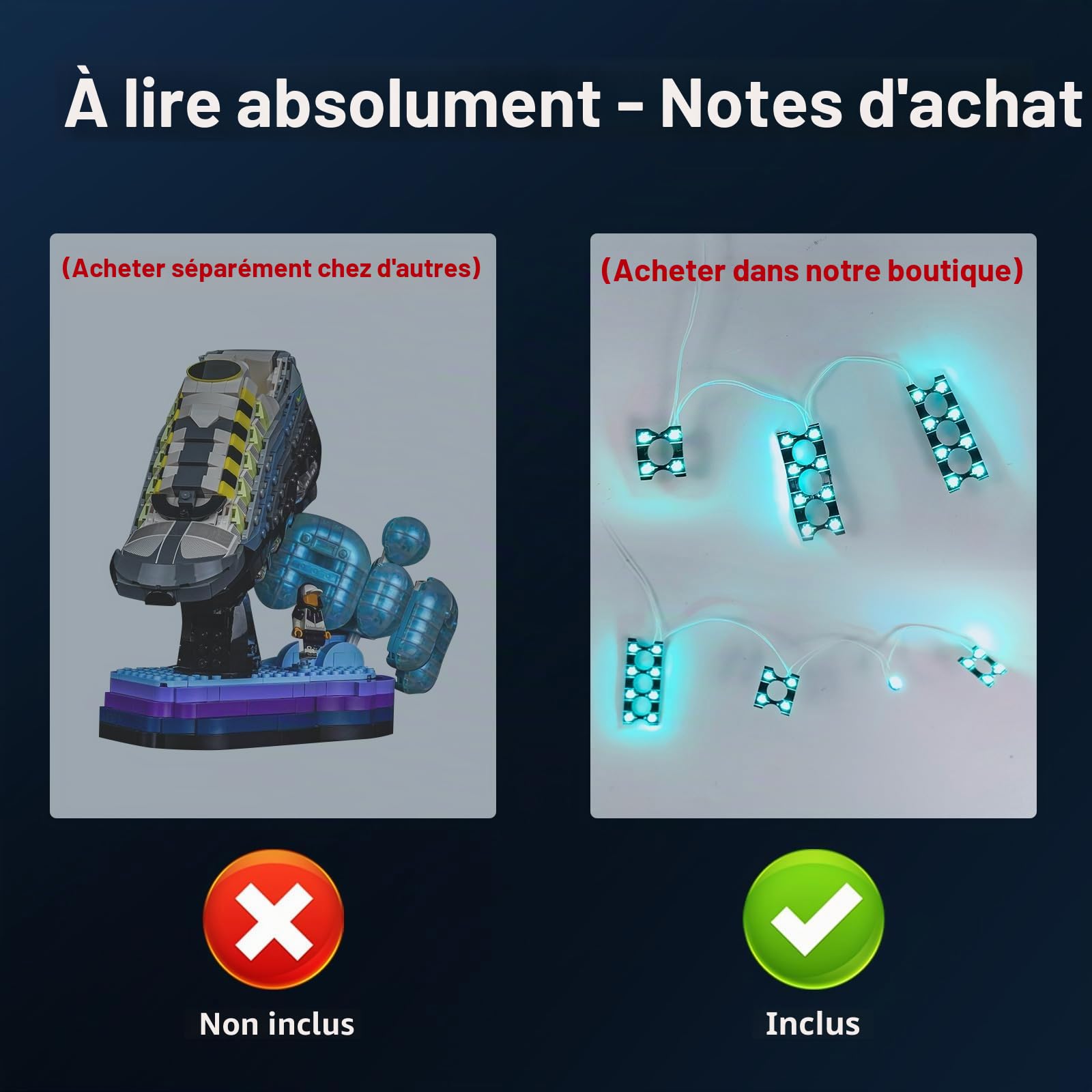 Lot de 95 lampes LED compatibles avec Lego 43025 Nike Air Max (pas de modèle) - Kit d'éclairage décoratif compatible avec Lego Nike Air Max - 95 blocs de construction