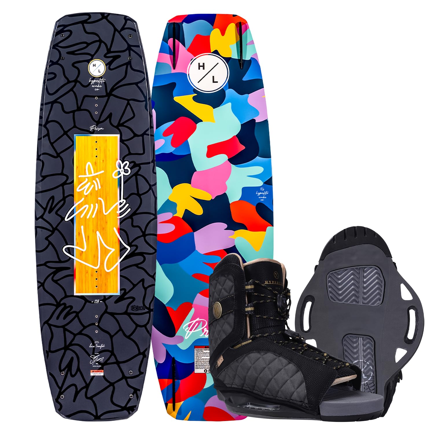 Hyperlite Prizm Wakeboard Package, 134cm w/ Syn Bindings, Sizes 4-8.5