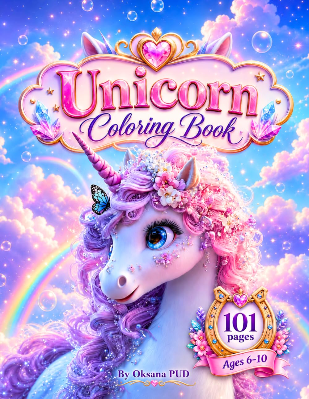 Magical Unicorn Coloring Book: Fantasy Coloring Book for Kids Ages 6–10 Featuring Cozy Magical Scenes, Cute Animals, Relaxing Fun & Creative Adventures