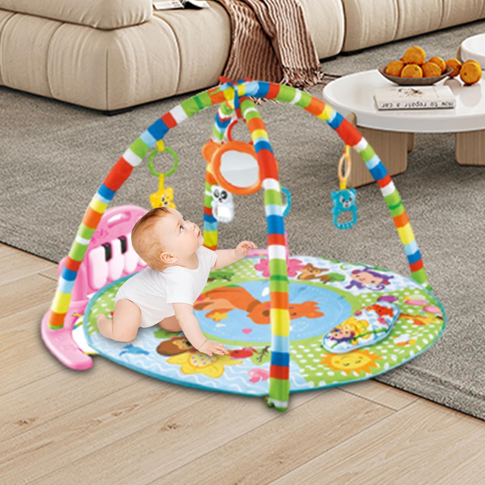 Gimnasio de Juegos Infantil Plegable Alfombra de Actividades Piano Patada