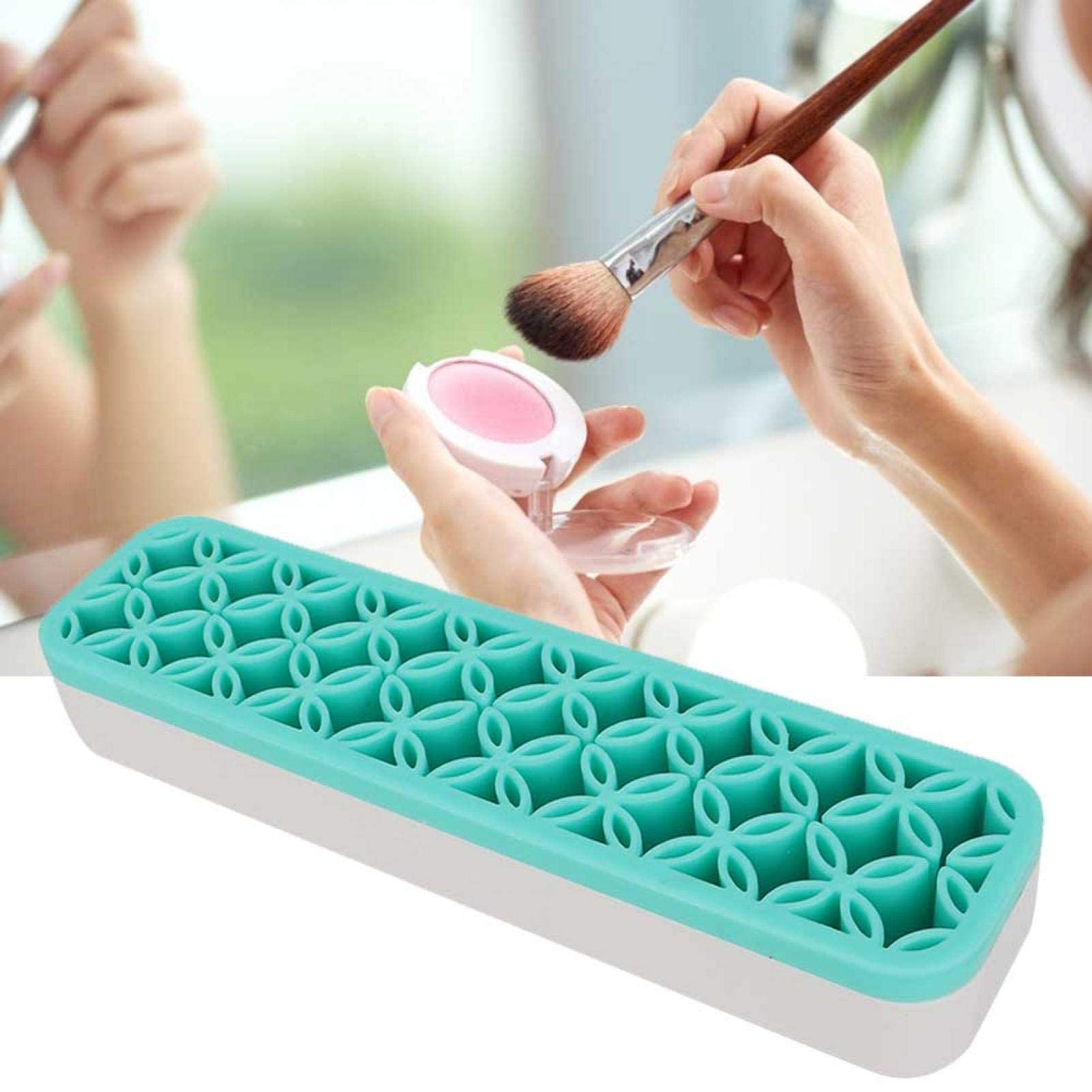 Orga-pinceaux En Silicone Pour Salle De Bain : Support Mural Sans Perçage, 11 Trous, Lavable Et Réutilisable