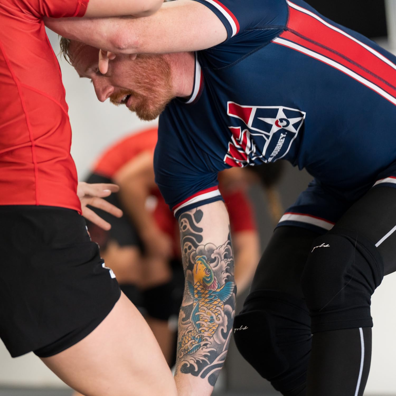 Gold BJJ Genouillères pour jiu-jitsu, lutte et MMA (taille L)