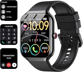 Smart Watch for Men Women, Waterproof Fitness Tracker, 100+ Sport Modes, Heart Rate and Sleep Monitor, Pedometer, Smartwatches for Android iOS, 1.96" Smartwatch (Answer/Make Call)
