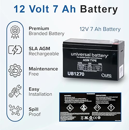 Miniatura 5 de AlveyTech Paquete de baterías premium de 12 voltios para acelerador Razor E90 y Power Core 90E90E90 GlowE95 Scooters (rango estándar de 7 Ah,