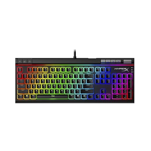HyperX Alloy Elite 2 Mechanical Gaming Keyboard Red Switch RGB LED Backlit Customize Full Size 100% Anti-Ghosting 80 Million Keystrokes for PC PS4 PS5 Xbox Series X|S Xbox One (Renewed)