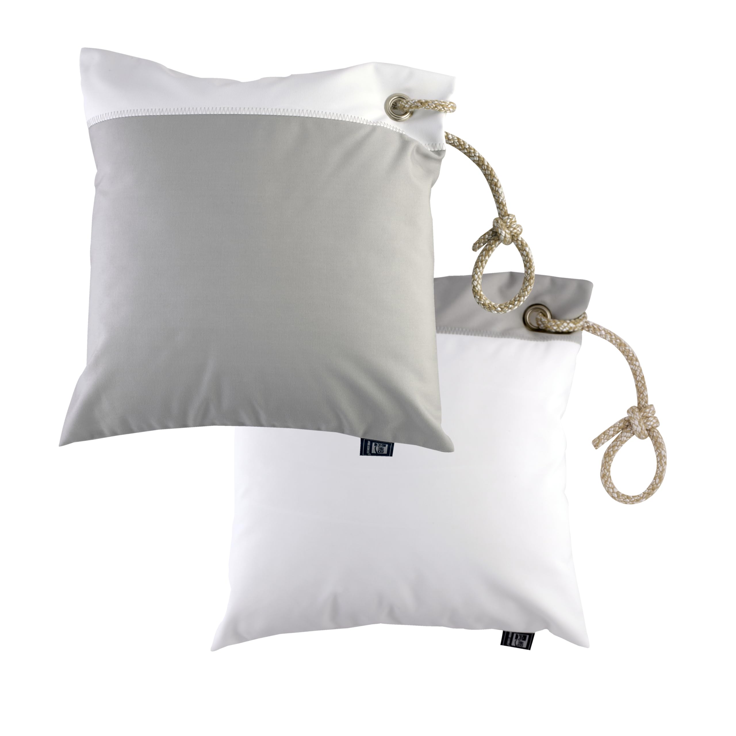 Coussin Marine Business 40X40 GREY étanche bleu moyen pour banquette de bateau en lot de 2