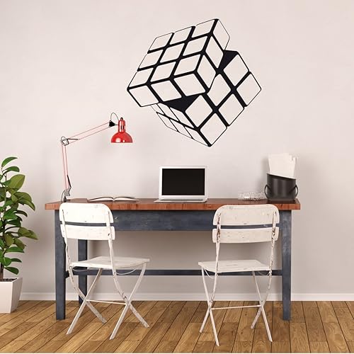Wall Decals for Kids Rooms - Rubik's Cube Vinyl Sticker Decor for Teenagers, Children, Baby Nursery, Playroom, Bedroom, or Office
