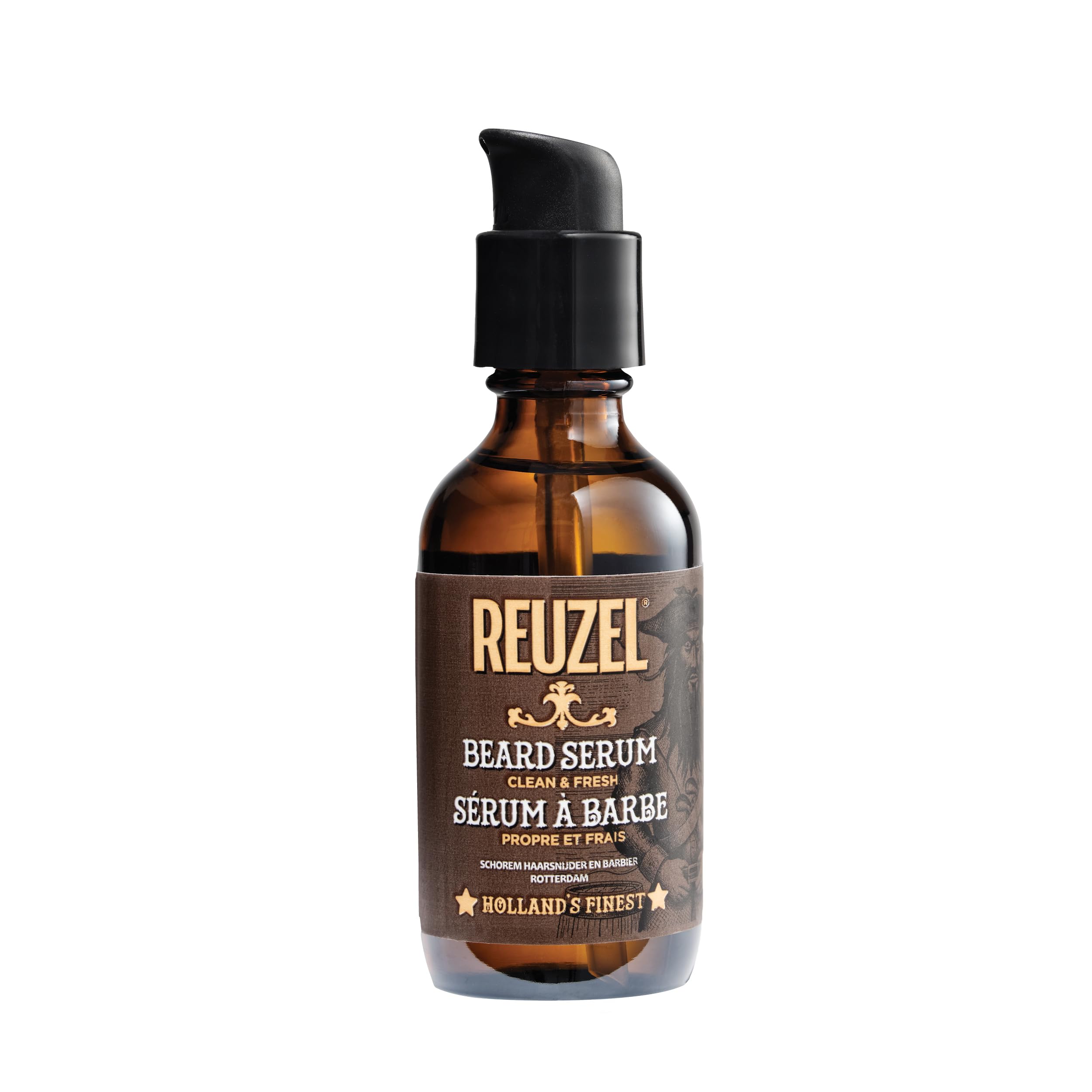 Reuzel Clean And Fresh Beard Serum - Light, Citrus Mint Scent - Formulated For Your Beard And Skin - Won'T Clog Pores - Natural Non-Greasy Finish - Softens With Weightless Feel - Vegan Formula - 2 Oz