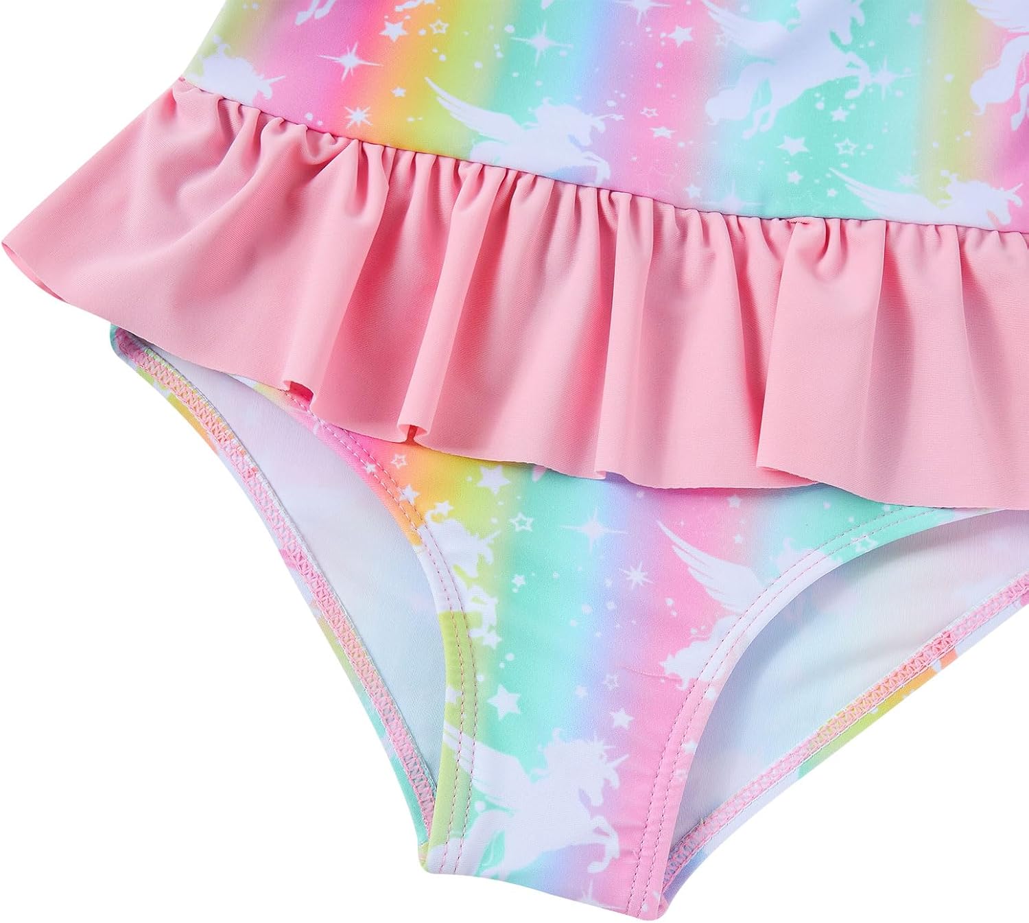 Vieille Toddler Little Girls One Piece Swimsuits Ruffles Bathing Suits Mermaid Dinosaur Swimwear 2-7T - Image 5