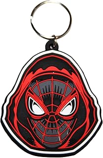 Marvel Miles Morales Hooded Rubber Keyring Keychain Fob
