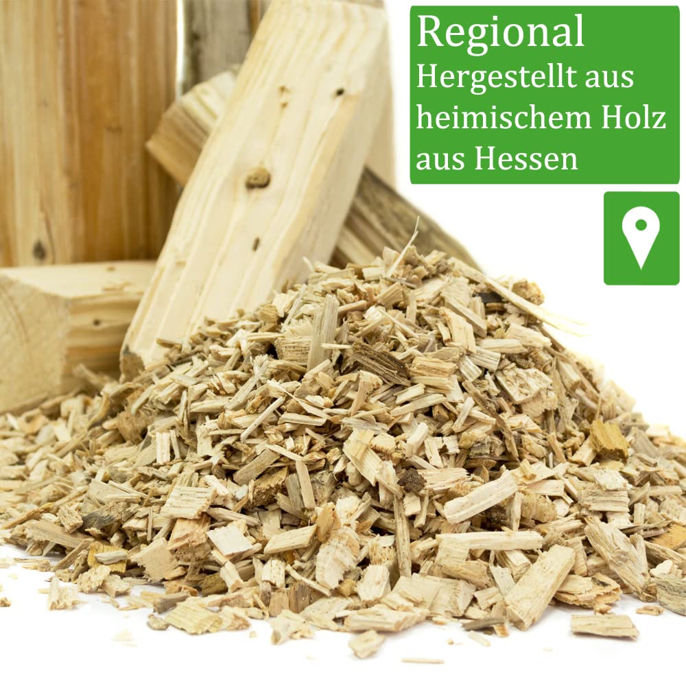 Litière d'écorce Pins Écorce Paillis Chips Jardin Bois Décor Chauffage Cheminée Terrain de Jeu 100-500 L flameup