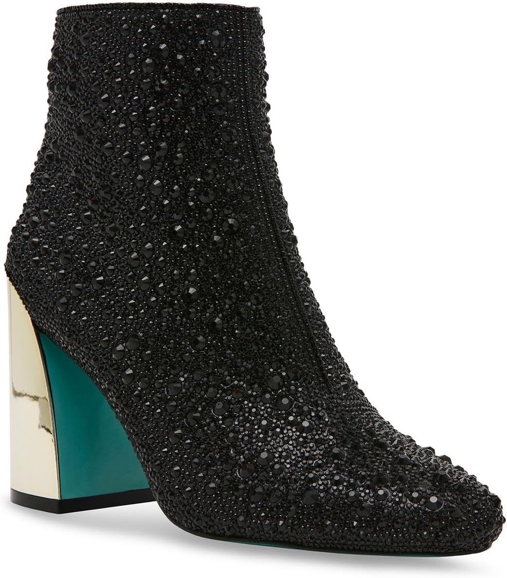 Betsey Johnson Women's Hugo Rhinestone Ankle Boots