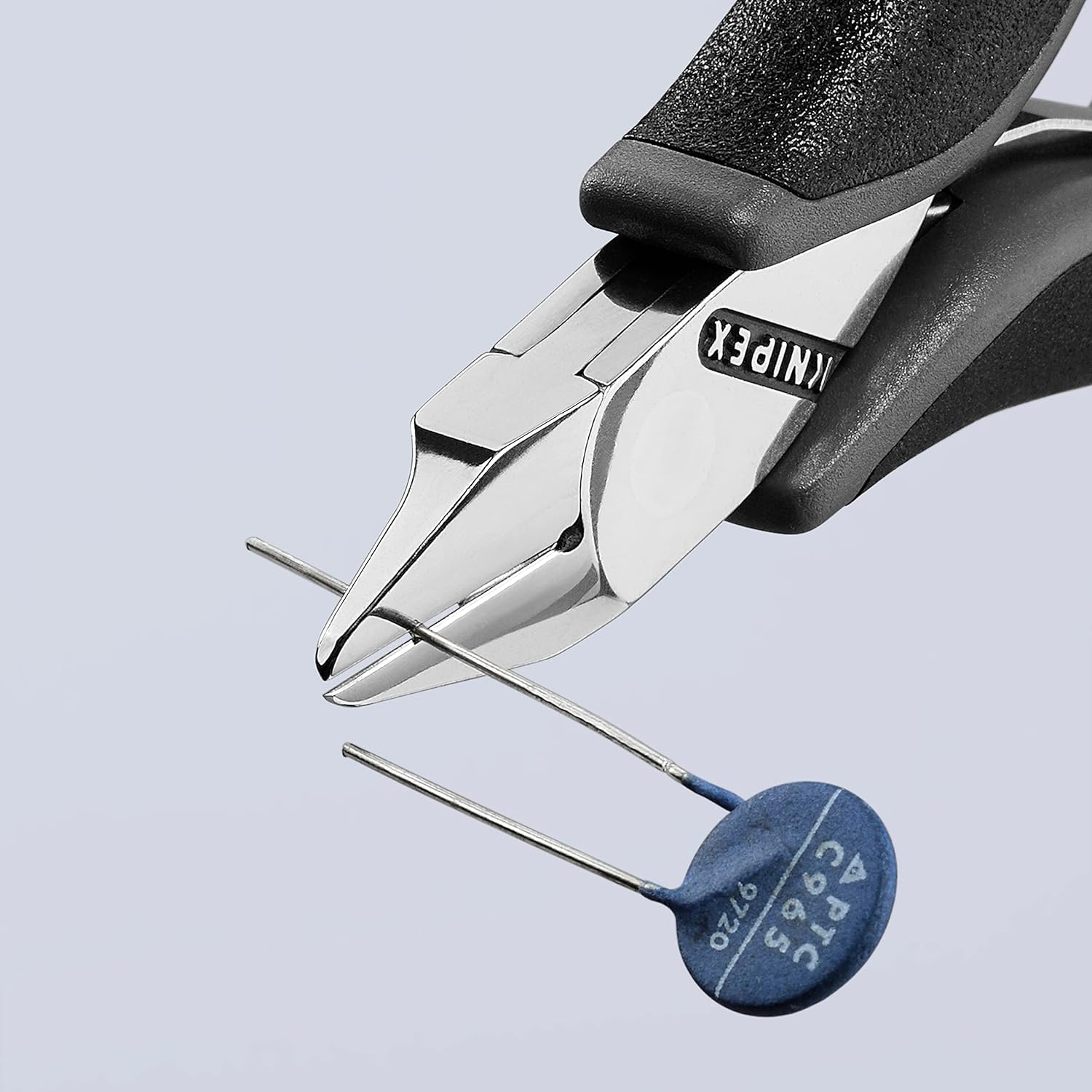 KNIPEX Alicates de corte diagonal para electrónica ESD con articulación machihembrada con mangos multicomponente 115 mm, 77 72 115 ESD