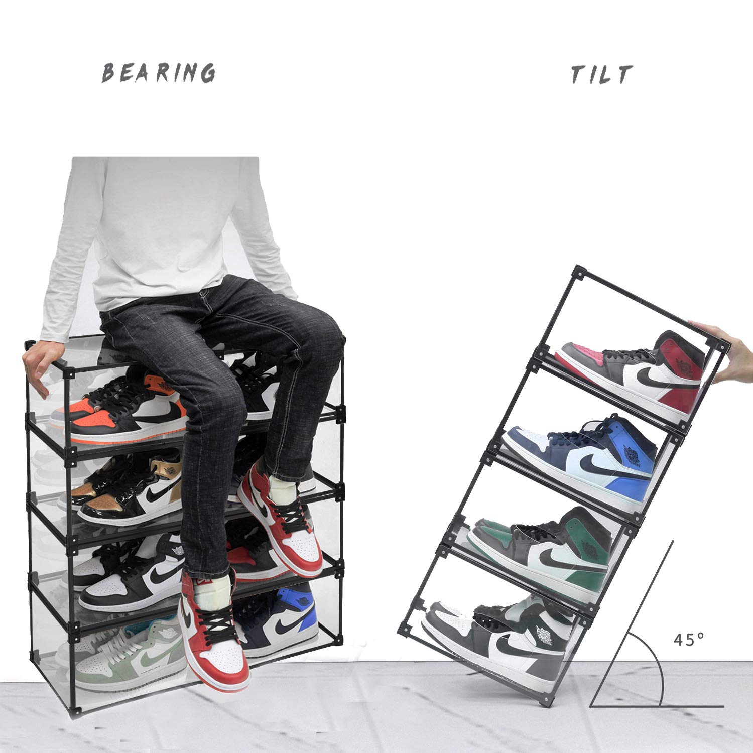 Buy KOKOIN Side Open Transparent Plastic Storage Shoe Box