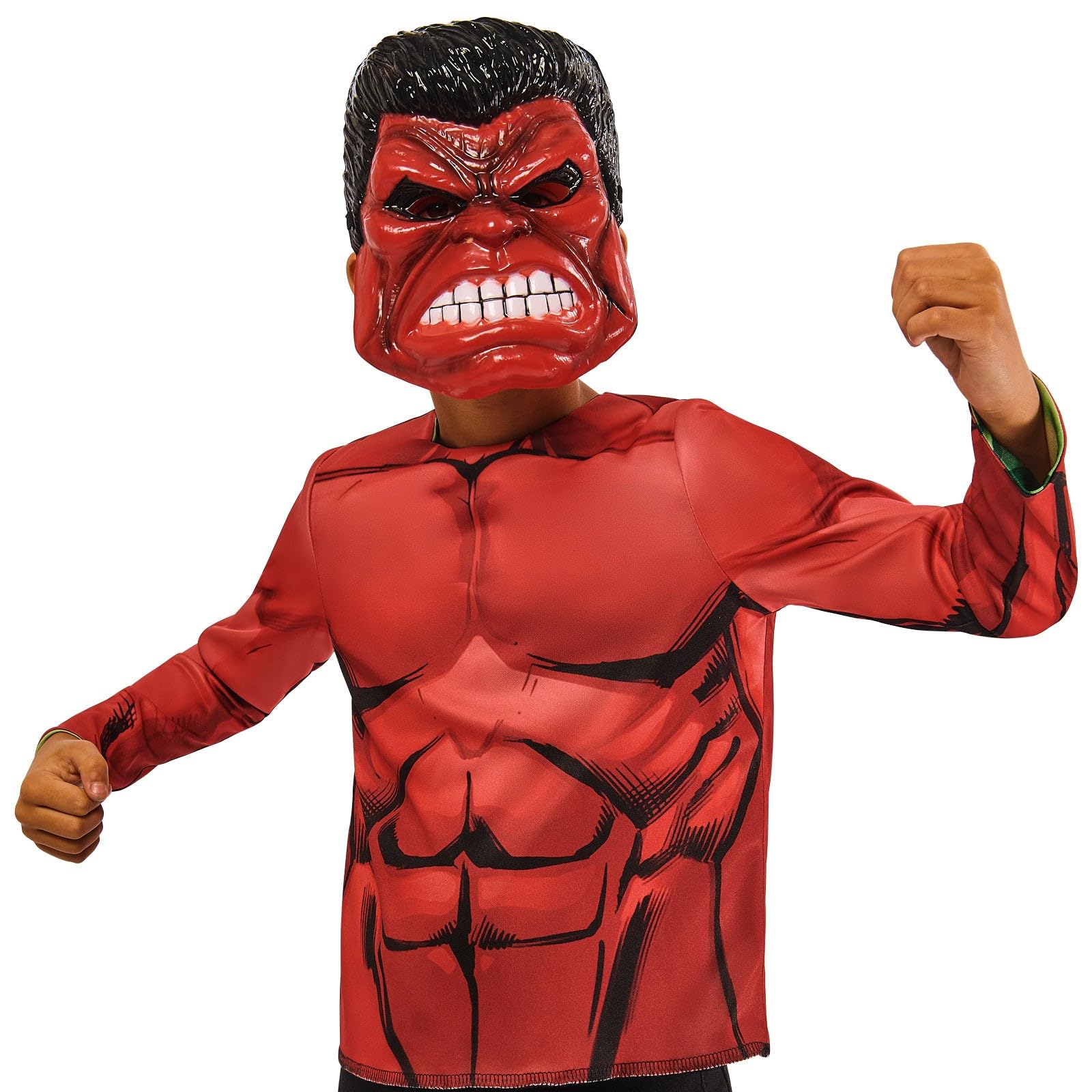 Rubie's Official Marvel Hulk Reversible Top and Masks, Kids Superhero Fancy Dress
