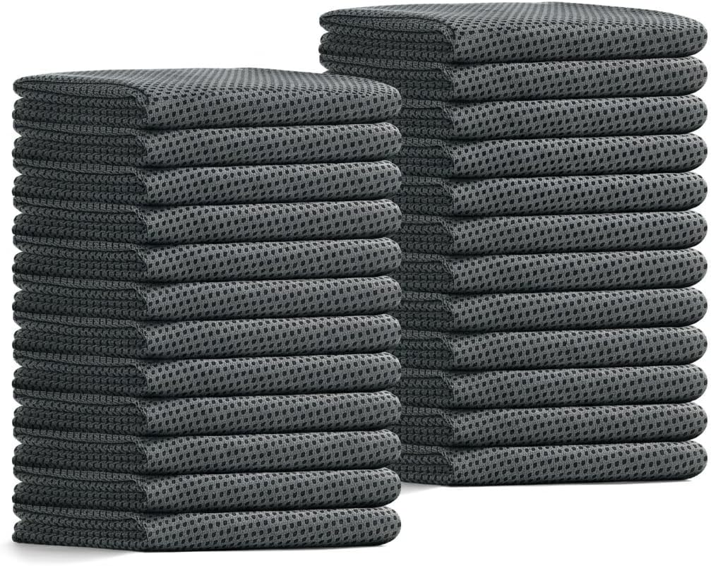 24 Pack Cooling Towels Bulk for Neck and Face 40"x12" Ice Cooling Sweat Rags Microfiber Soft Breathable Soft Chilly Towel for Yoga Golf Sport Running