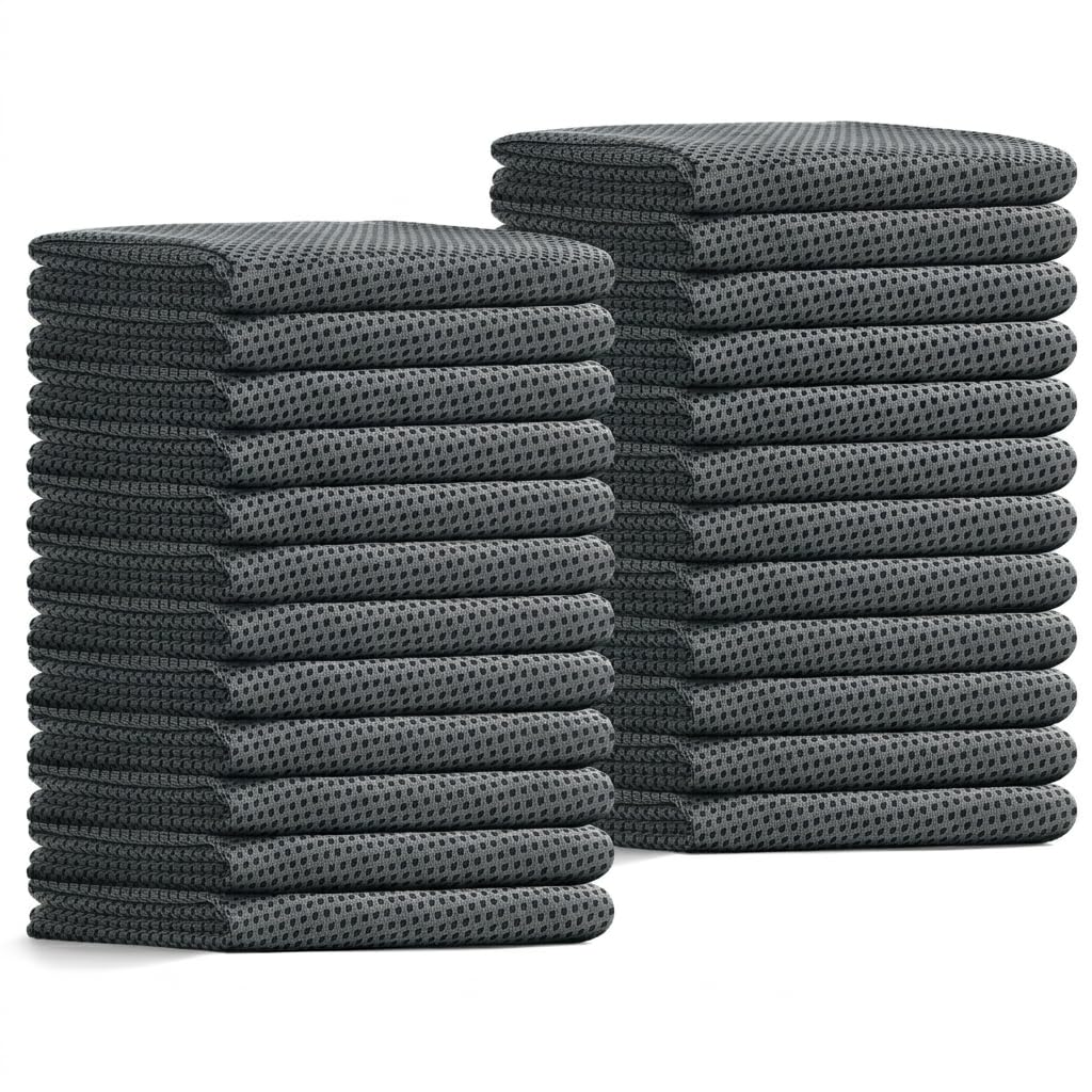 PJPSAA 24 Pack Cooling Towels Bulk for Neck and Face 40"x12" Ice Cooling Sweat Rags Microfiber Soft Breathable Soft Chilly Towel for Yoga Golf Sport Running