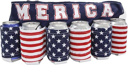 Miniatura 1 de Novedad USA Americana - Cinturón temático para sostener bebidas, cerveza