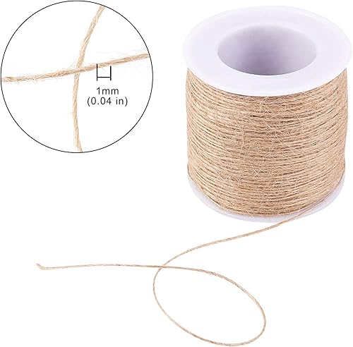 Miniatura 3 de LiQunSweet Cuerda de yute de color de 328 pies (328.1 ft) para manualidades, regalo de Navidad, cordón de embalaje duradero, aplicación de