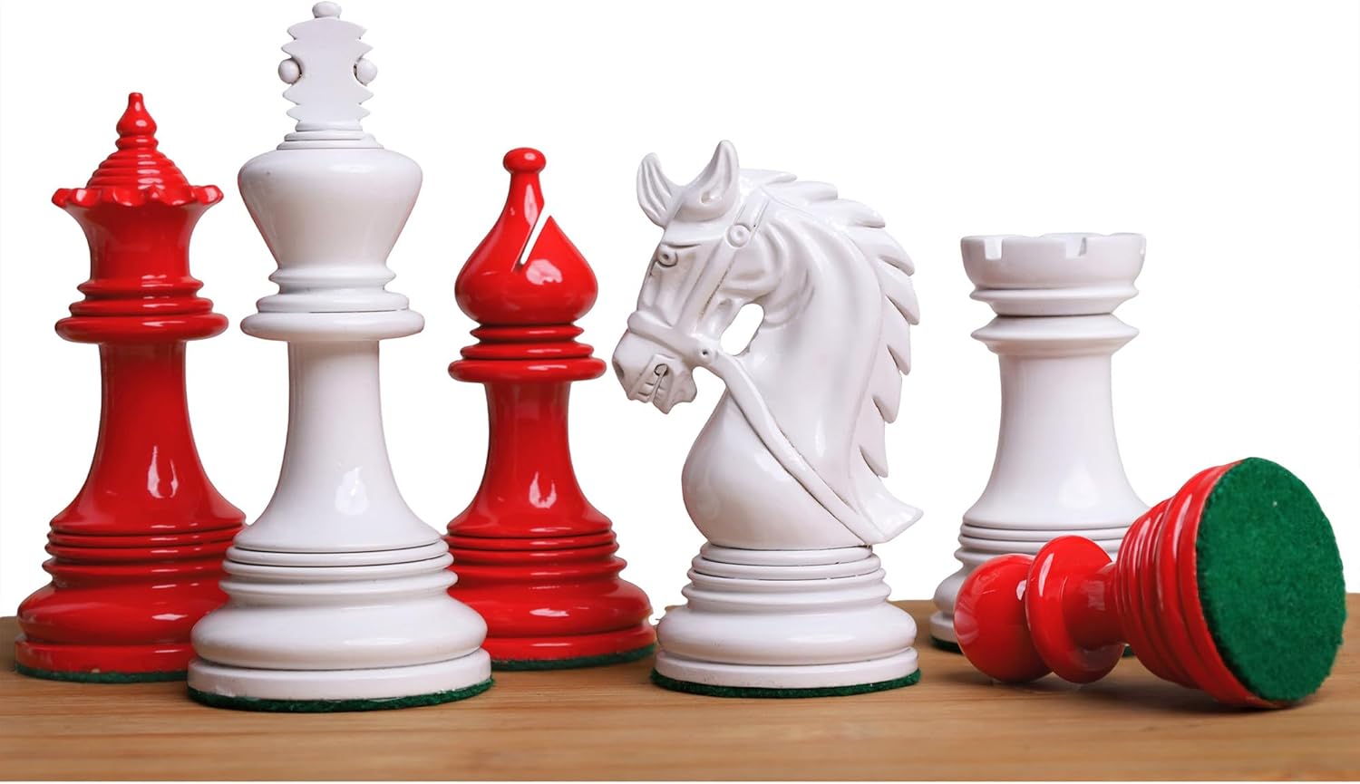 4.3" Napoleon Luxury Staunton Chess Set- Chess Pieces Only - Triple Weighted Lacquered Boxwood