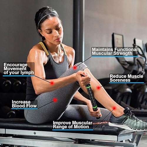 Miniatura 3 de Rodillo muscular de alta calidad, el rodillo de masaje definitivo de 17 pulgadas, recomendado por fisioterapeutas, promueve la recuperación, alivio