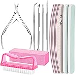 FANDAMEI Nail Care Kit, Nail Files 100/180, Nail Buffer Block, Cuticle Nippers, Cuticle Trimmer, Cuticle Pusher, Nail Tools, Nail Kit, Pedicure & Manicure Tools, Nail Prep Kit, Manicure Kit for Women