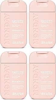 Monday Haircare Smooth Shampoo & Conditioner Travel Pack -50ML Travel Kit (2 x Shampoo,2 x Conditioner)