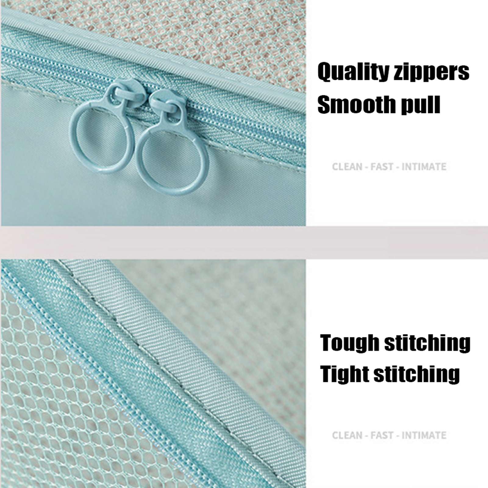 Organizzatori dei Bagagli, 8 Borse da Imballaggio Set, Set di Sacchetti, Organizzatore di Valigie a Prova di Acqua con Borsa per la Biancheria Intima di Scarpe per le Vacanze di (Lake Blue)