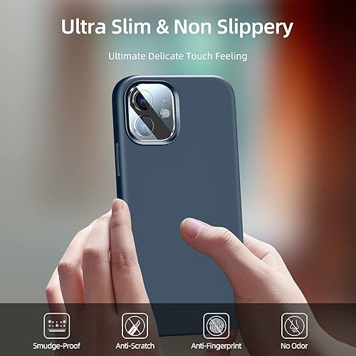 Miniatura 5 de JTWIE Funda 5 en 1 para iPhone 12iPhone 12 Pro, con 2 protectores de pantalla + 2 protectores de lente de cámara, funda protectora delgada de