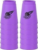 Vista 9 de DEWEL Quick Stacks Cups, 12 piezas de juego de entrenamiento de velocidad de vasos apilables para deportes (negro-nuevo)