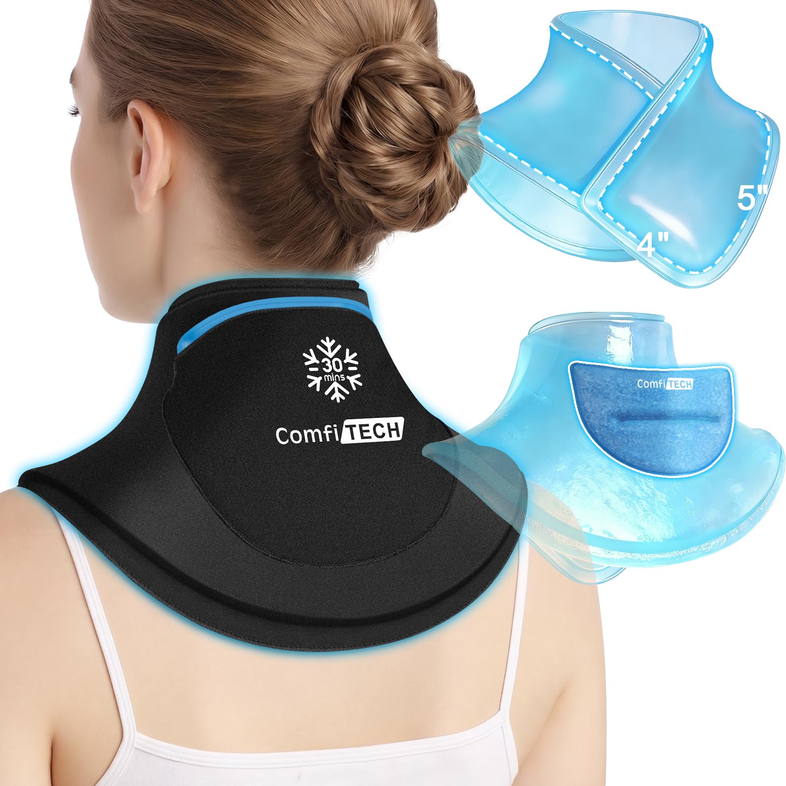 ComfiTECH Dual-Gel 30-Min Cooling Neck Ice Pack Wrap