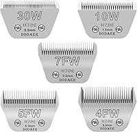 Vista 11 de Juego de cuchillas cerámicas desmontables para cortapelos de mascotas para perros de tamaño 7FC/5FC/4FC, compatible con Andis, Oster A5, Wahl KM