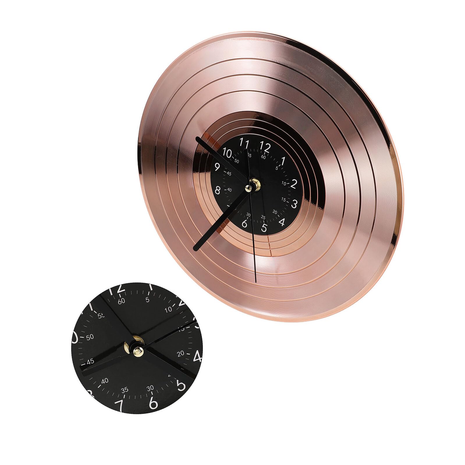 Orologio da Parete in Vinile Disco Musicale da Orologio da Parete Rotondo in Stile Retrò Funziona Batteria per Decorazione Sala Musica Soggiorno