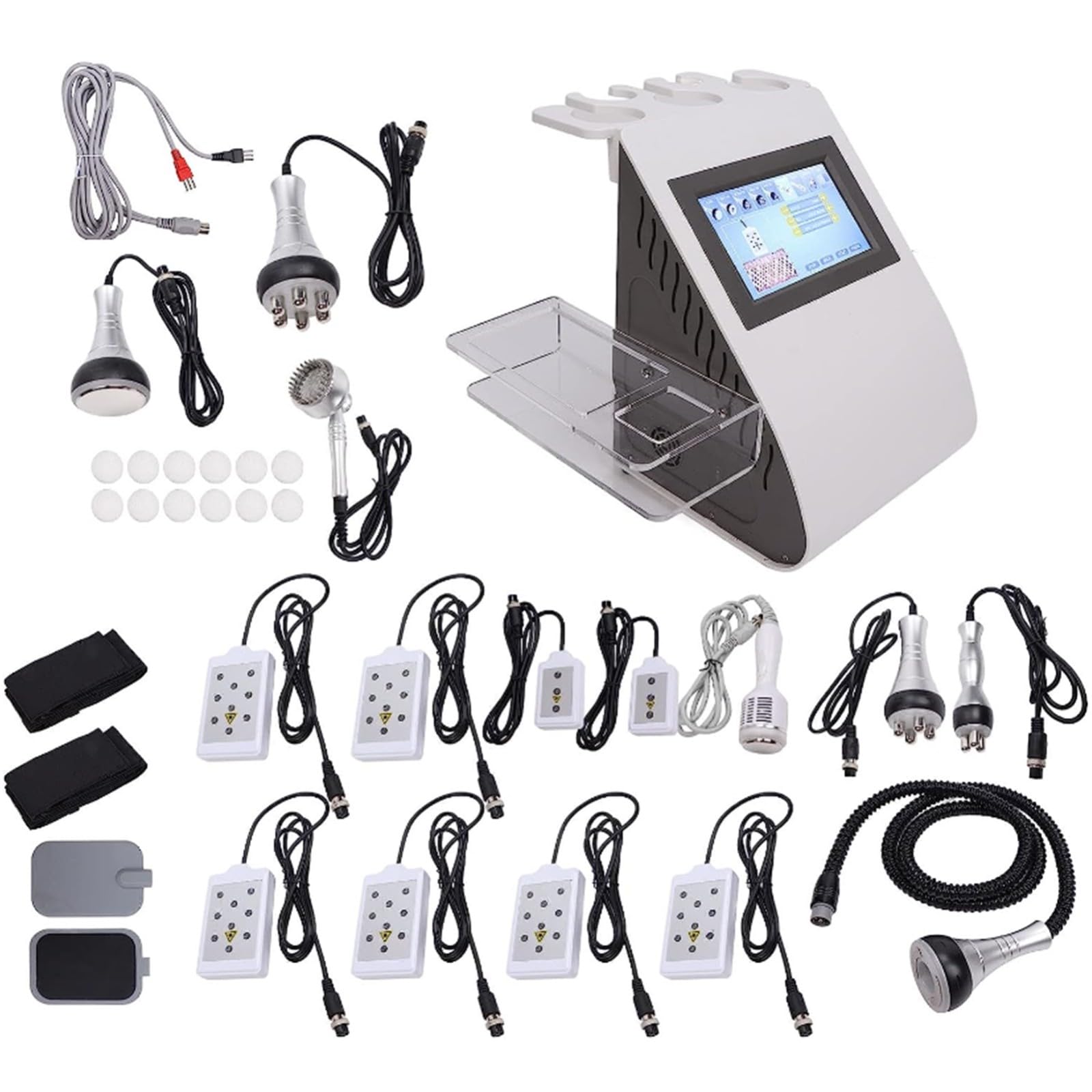 Máquina De Cavitación 9 En 1 para el Cuidado de la Piel, Máquina De Belleza Cuerpo 40K, Dispositivo de Radiofrecuencia para Esculpir el Cuerpo, Máquina de Belleza Multifuncional.