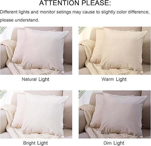 Miniatura 7 de lifein Juego de 2 fundas de almohada de 20 x 20 pulgadas, fundas de almohada cuadradas estilo bohemio, fundas de almohada decorativas de granja para