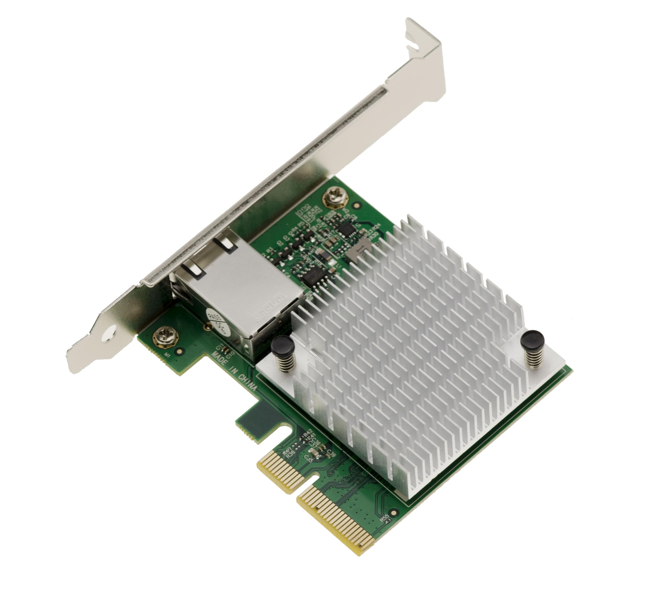 KALEA-INFORMATIQUE Scheda controller di rete PCIe 4.0 10 Gigabit ethernet 1 porta RJ45 10G con chipset AQUANTIA AQC113C-B1. Profilo basso e alto