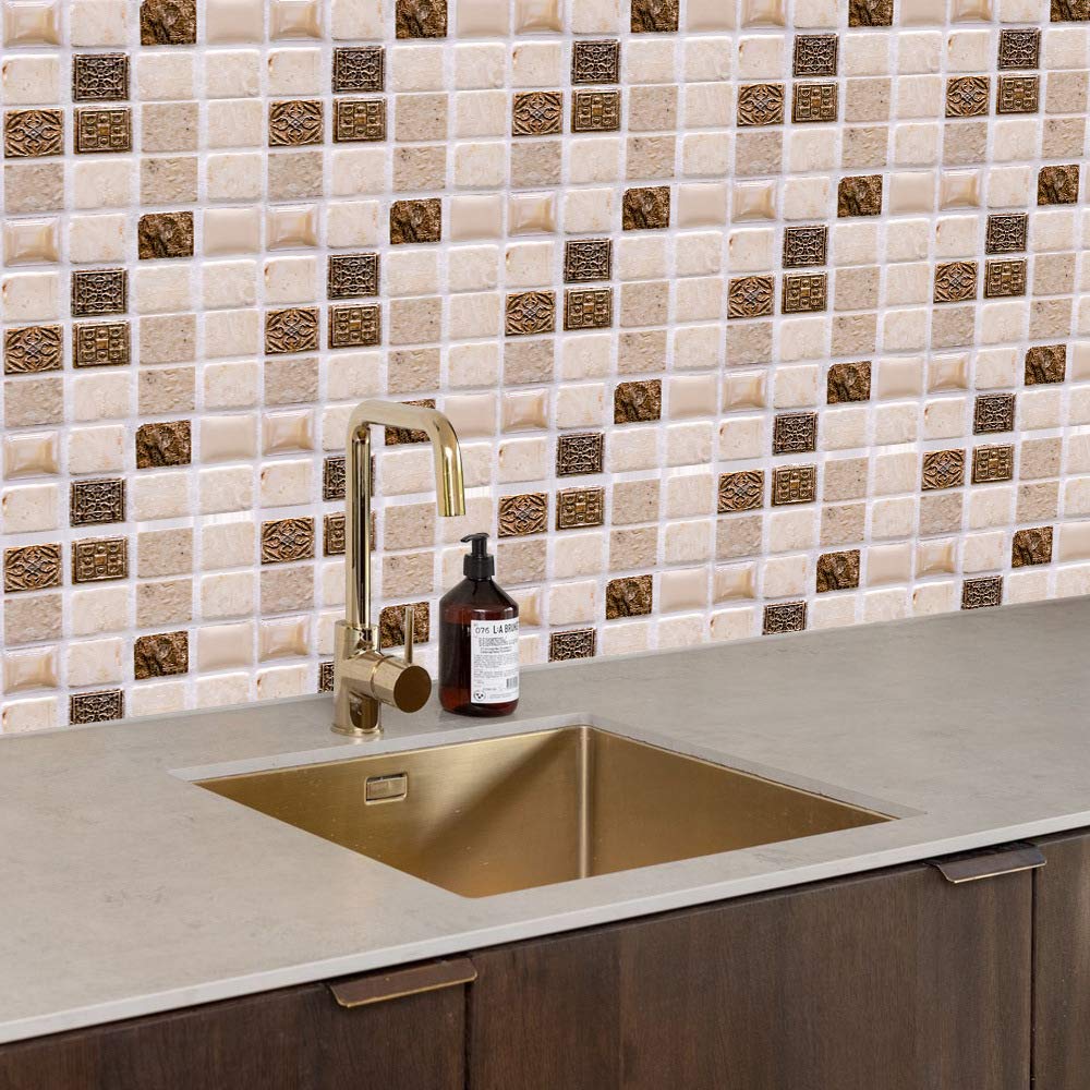 Rivestimento cucina - Piastrelle geometriche - Asti 150 x 50 cm | Leroy Merlin