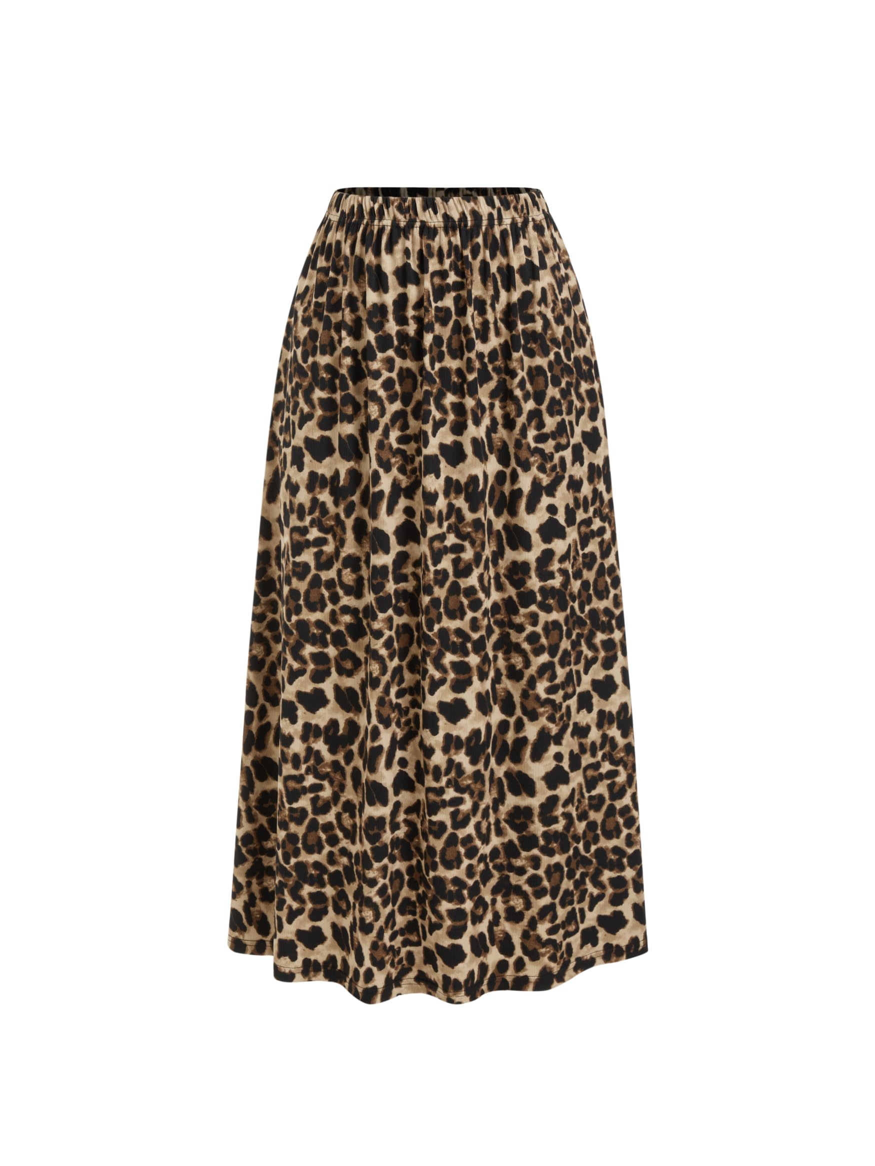 CIDER Leopard Print Maxi Skirt