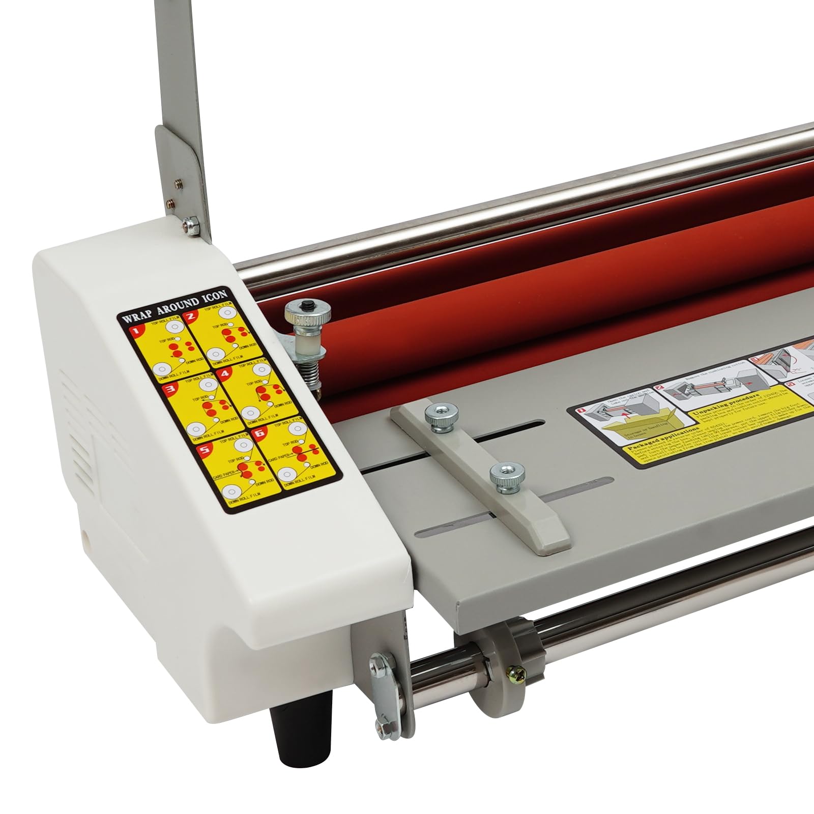 Plastificatrice professionale A3 con laminazione a caldo e a freddo, con rulli regolabili, funzione di ritorno e design compatto per ufficio e stampa