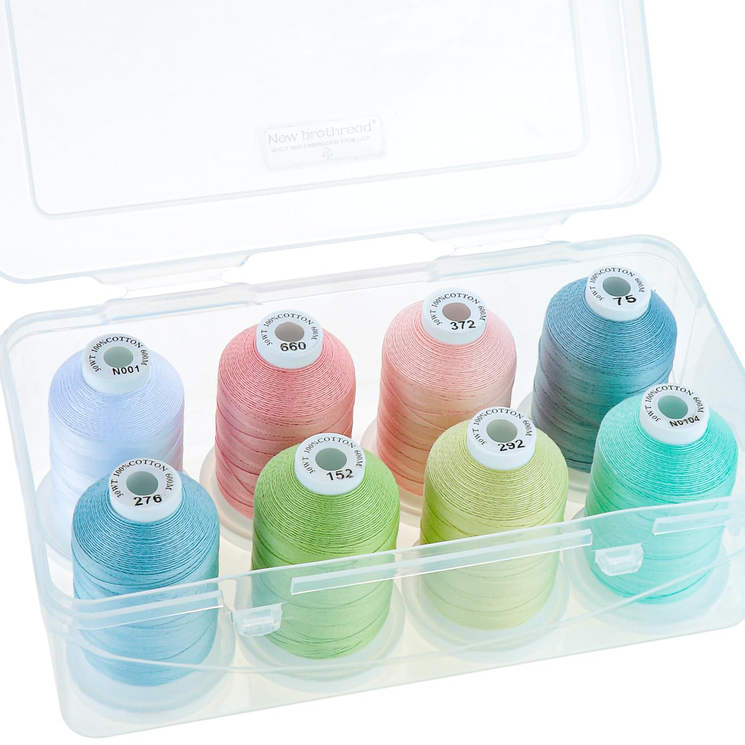 New brothread 100% Mercerized Cotton Threads with Box - 8xSummer Loft