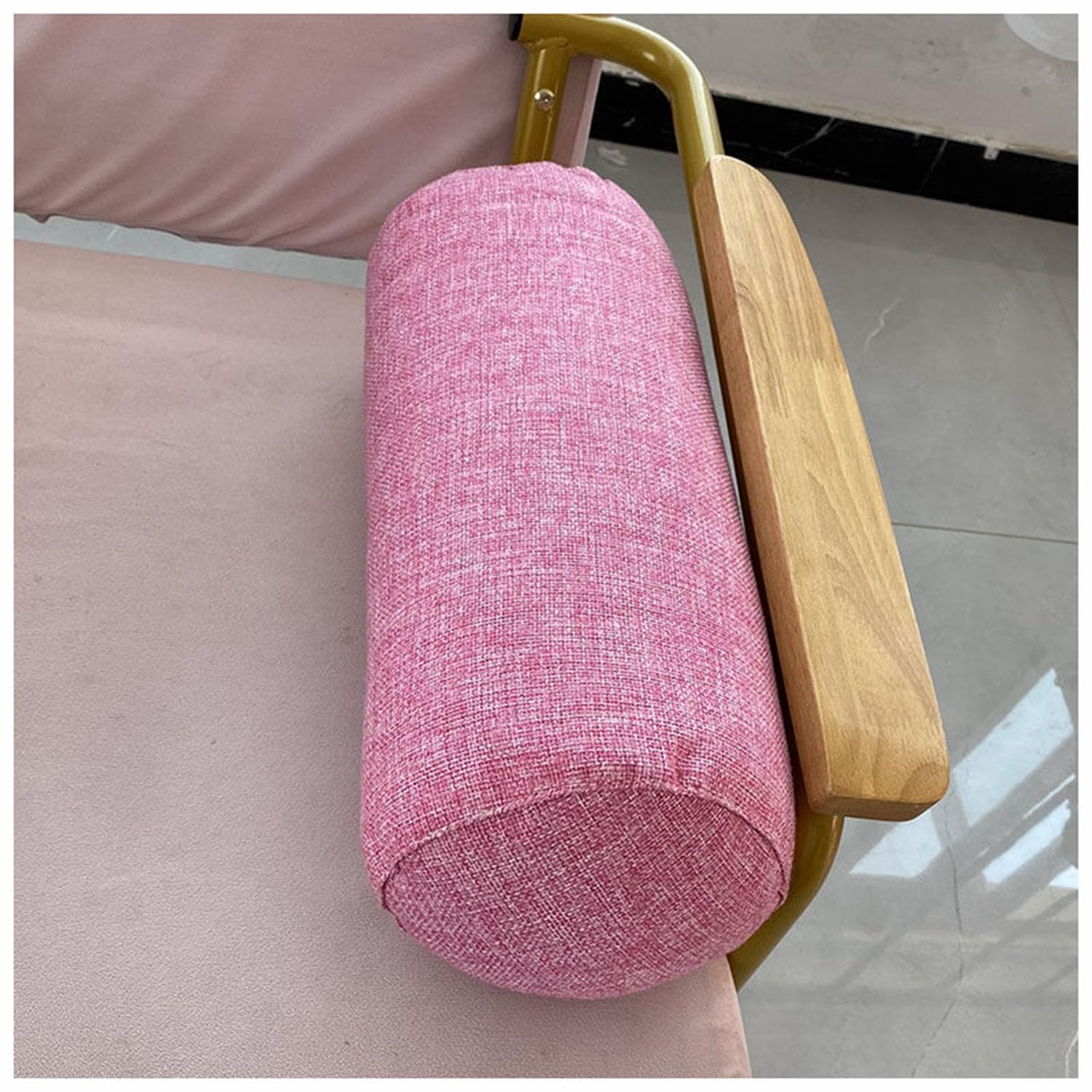 Nacken-Und Knierolle Kopfkissen Kissenrolle Nackenkissen Kissen Rolle Orthopädisches Nackenkissen, Lagerungsrolle, Bolster Side Sleeper Pillow with Abnehmbar Cover(#11,20x120cm/6x47in)