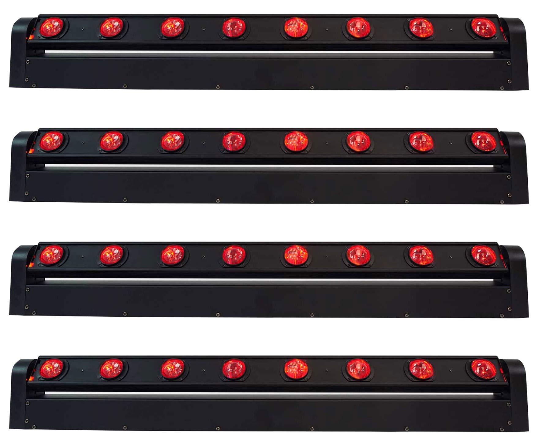 (2) Rockville MOTIONSTRIP Motorized Moving Head RGBW Color Strip Wash/Beam Light Bar