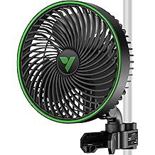 VIVOSUN AeroWave E6 Gen2, Grow Tent Clip Fan 6&rdquo;, EC Motor, Smart Control, Powerful Oscillating Fan, Local Timer, Weatherproof IP54, for Hydroponics Circulation Cooling, Black