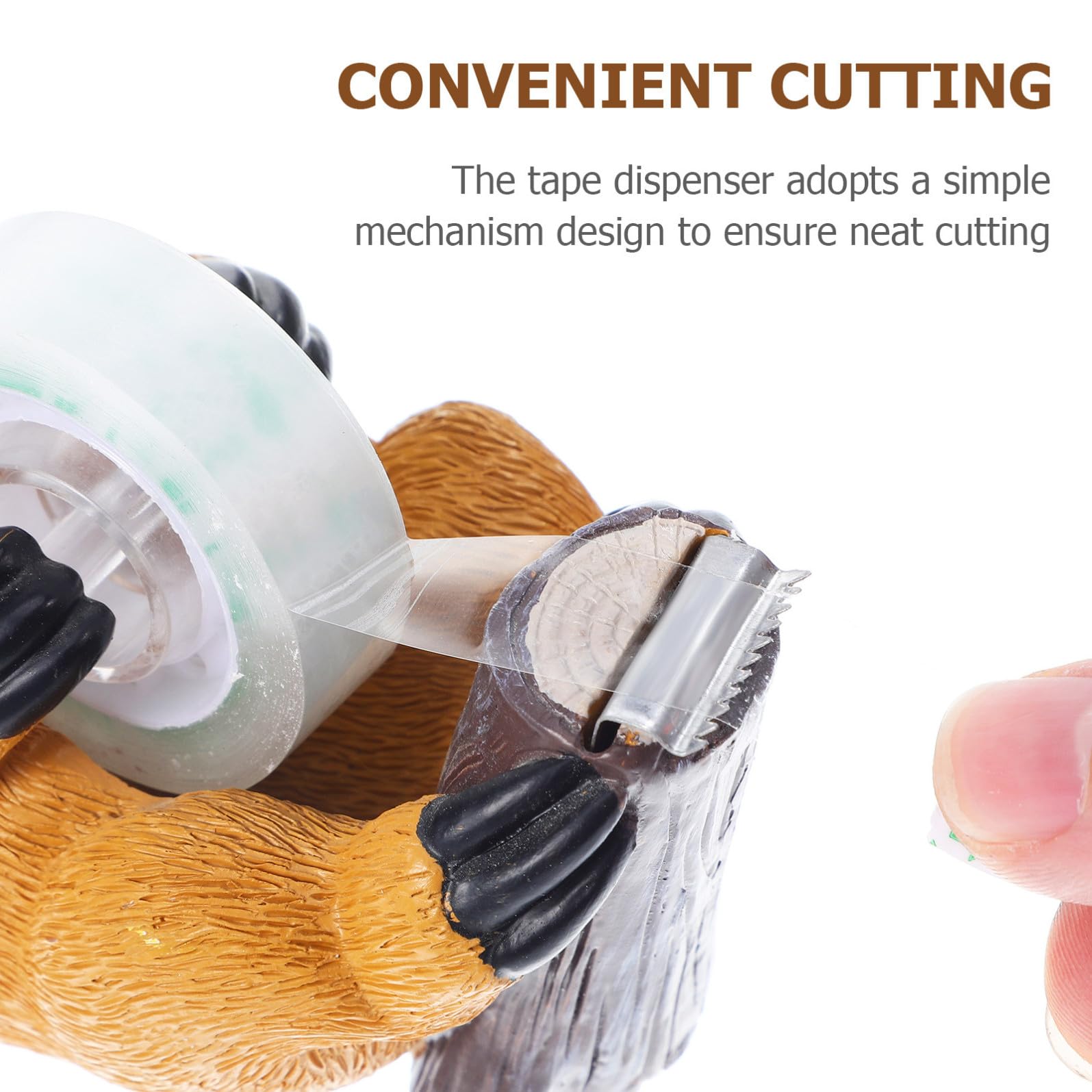 Hemobllo Dispenser per Nastro Adesivo da Tavolo a Forma di Bradipo e Animale Acquatico, Set 2 Pezzi in Resina Robusta, Piccolo Distributore Decorativo per Ufficio e Accessori Scrivania,